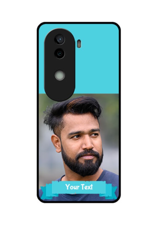 Vivo V40e 5G Custom Glass Phone CaseBlue Color Design