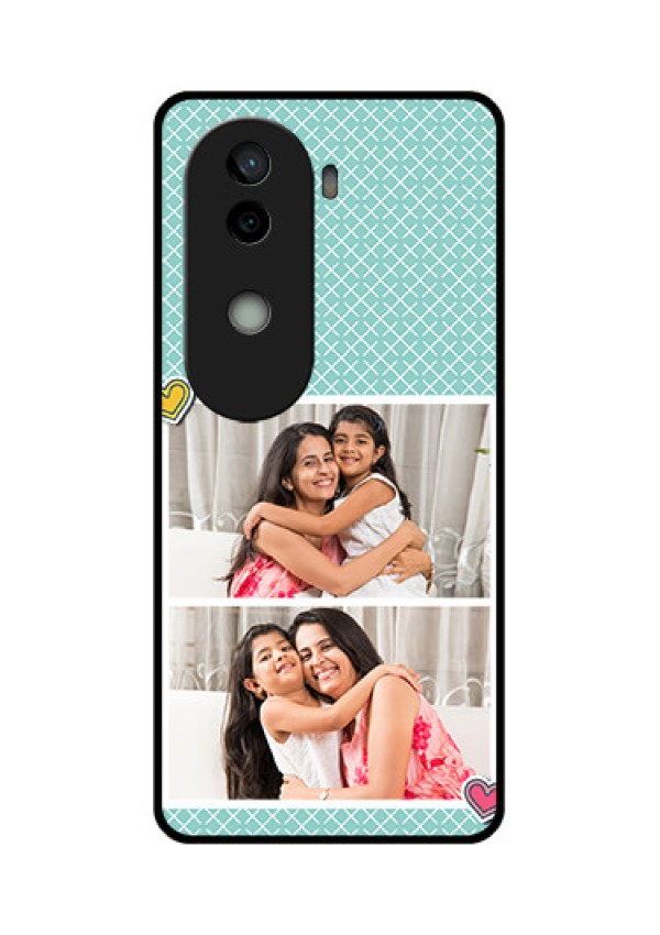 Vivo V40e 5G Custom Glass Phone Case2 Image Holder With Pattern Design