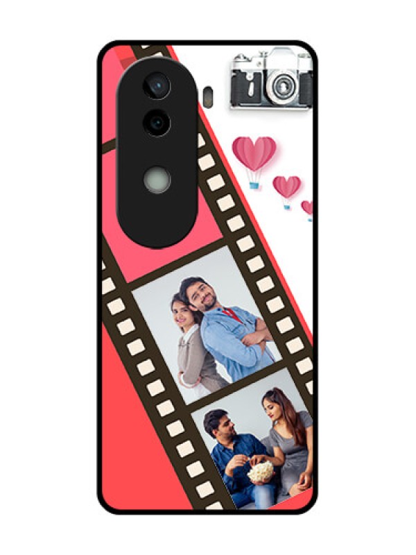Custom Vivo V40e 5G Custom Glass Phone Case3 Image Holder With Film Reel