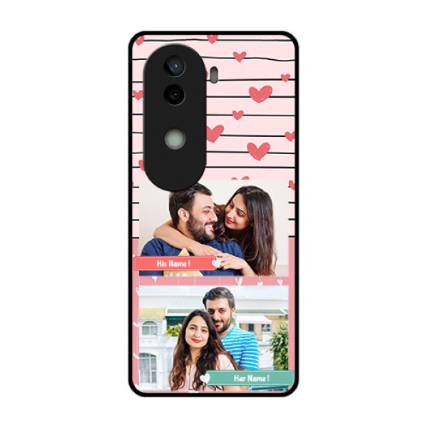 Vivo V40e 5G Custom Glass Phone CasePhoto With Heart Design