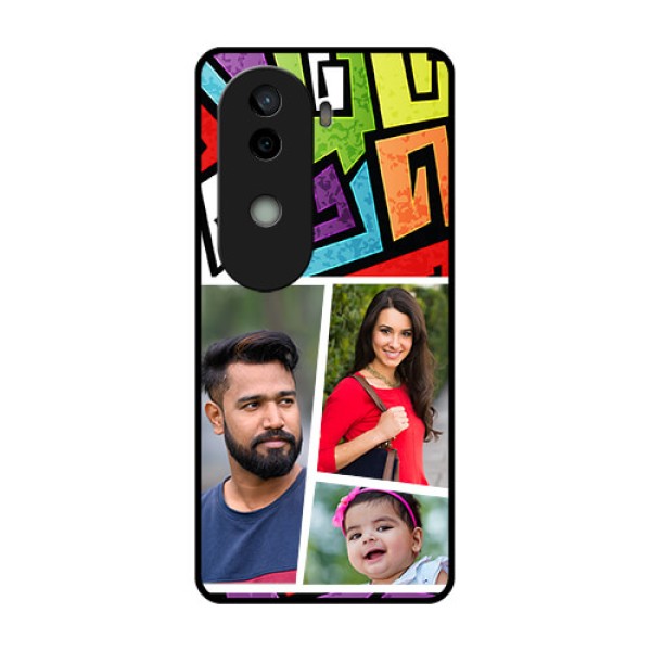 Vivo V40e 5G Custom Glass Phone CaseGraffiti Pattern Design