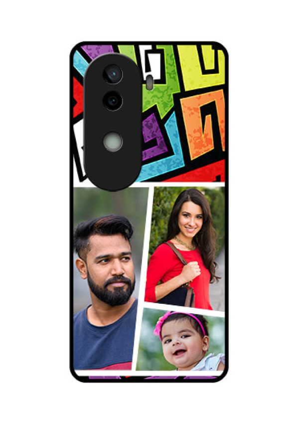 Vivo V40e 5G Custom Glass Phone CaseGraffiti Pattern Design