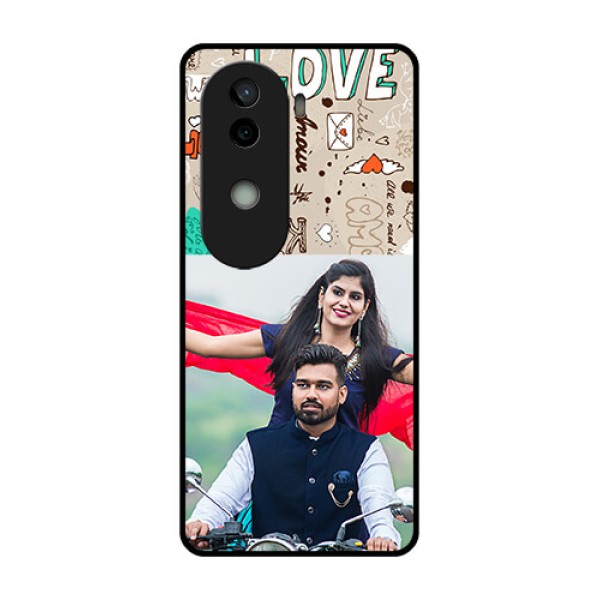 Vivo V40e 5G Custom Glass Phone CaseLove Doodle Pattern