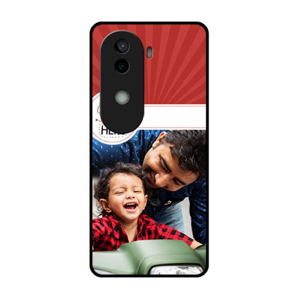 Vivo V40e 5G Custom Glass Phone CaseMy Dad Hero Design