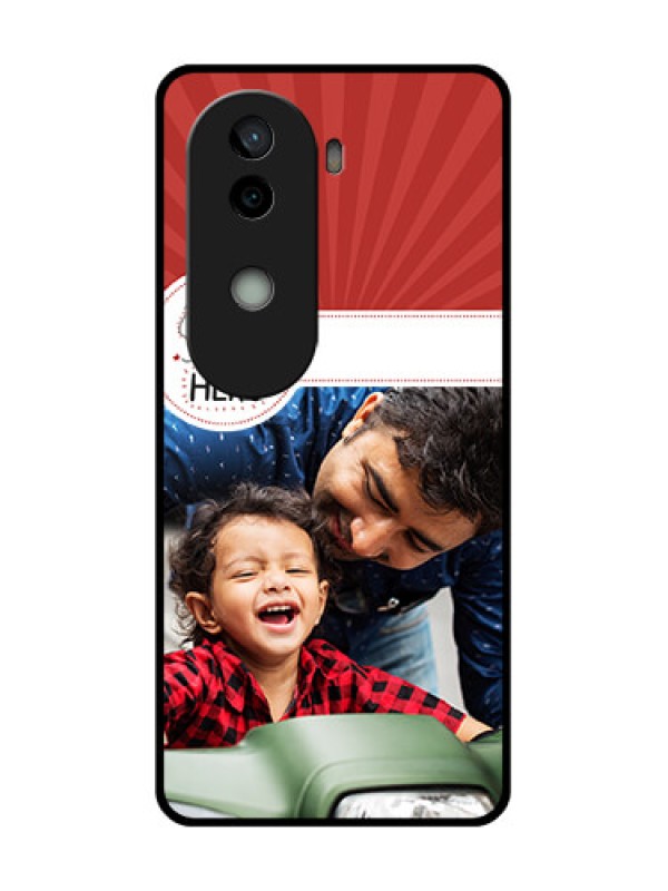 Custom Vivo V40e 5G Custom Glass Phone CaseMy Dad Hero Design