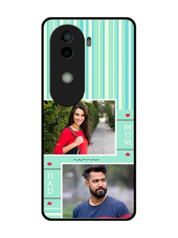 Custom Vivo V40e 5G Custom Glass Phone CaseMom and Dad Pic Design