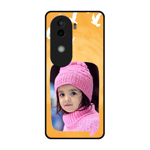 Vivo V40e 5G Custom Glass Phone CaseWater Color Design With Bird Icons Vivo V40e 5G Custom Glass Phone CaseWater Color Design With Bird Icons