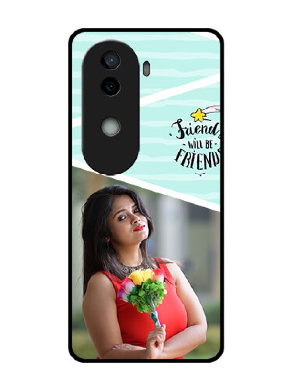 Custom Vivo V40e 5G Custom Glass Phone CaseFriends Picture Icon Design