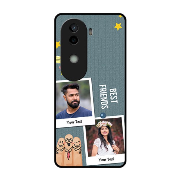 Vivo V40e 5G Custom Glass Phone CaseSticky Frames And Friendship Design Vivo V40e 5G Custom Glass Phone CaseSticky Frames And Friendship Design