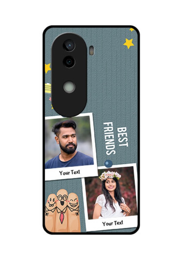Vivo V40e 5G Custom Glass Phone CaseSticky Frames And Friendship Design