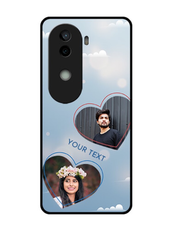 Custom Vivo V40e 5G Custom Glass Phone CaseBlue Color Couple Design