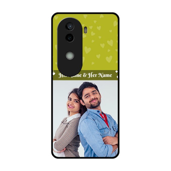 Vivo V40e 5G Custom Glass Phone CaseYou and Me Heart Design