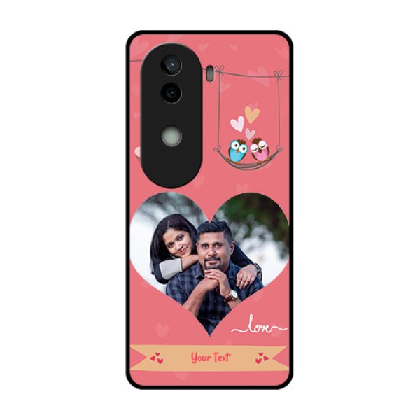 Vivo V40e 5G Custom Glass Phone CasePeach Color Love Design