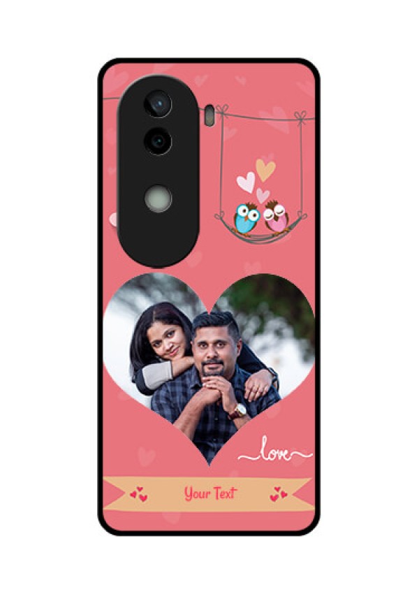 Vivo V40e 5G Custom Glass Phone CasePeach Color Love Design