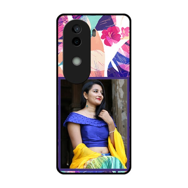 Vivo V40e 5G Custom Glass Phone CaseAbstract Floral Design