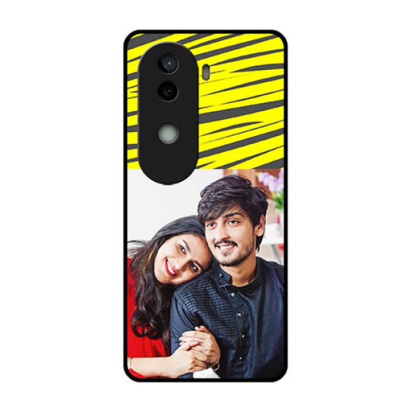 Vivo V40e 5G Custom Glass Phone CaseYellow Abstract Design
