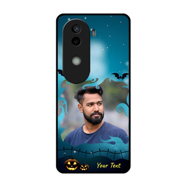 Vivo V40e 5G Custom Glass Phone CaseHalloween Frame Design