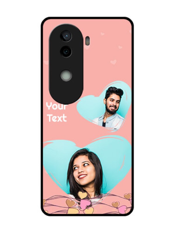 Custom Vivo V40e 5G Custom Glass Phone CaseLove Doodle Design