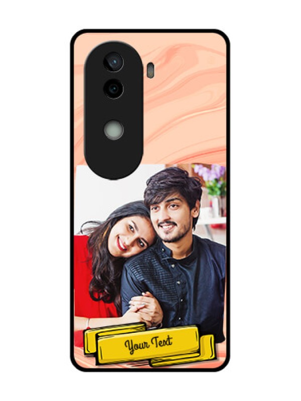 Custom Vivo V40e 5G Custom Glass Phone CaseMarble Texture Design