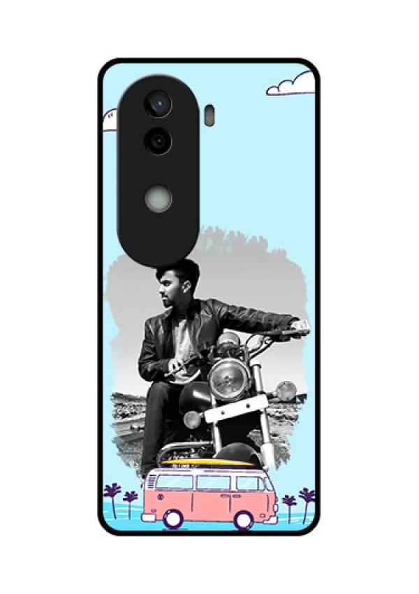 Vivo V40e 5G Custom Glass Phone CaseTravel and Adventure Design