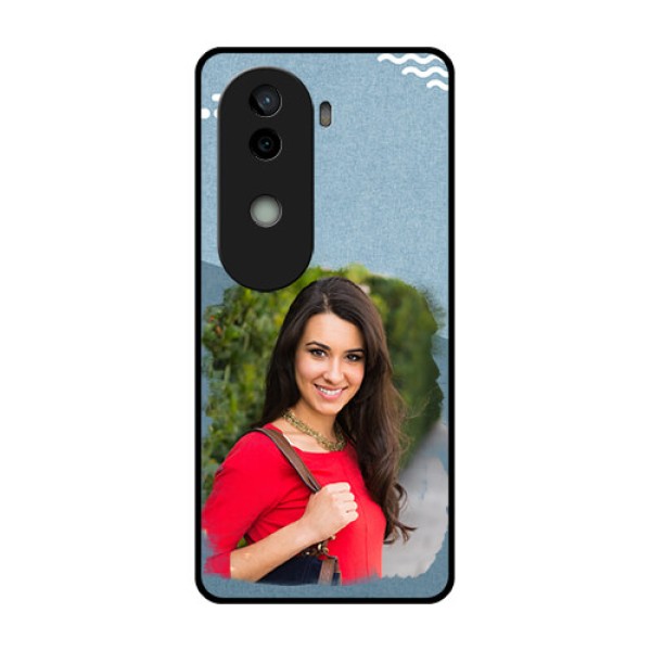 Vivo V40e 5G Custom Glass Phone CaseGrunge Line Art Design