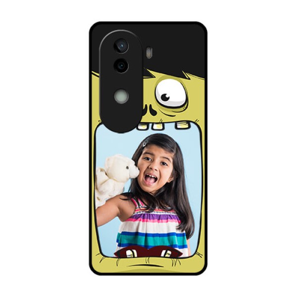 Vivo V40e 5G Custom Glass Phone CaseCartoon Monster Back Case Design