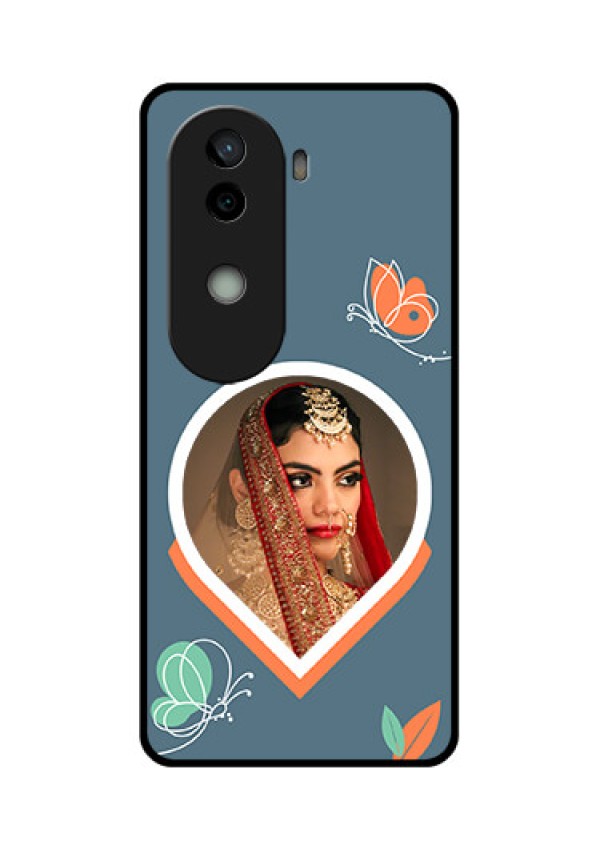 Vivo V40e 5G Custom Glass Phone CaseDroplet Butterflies Design