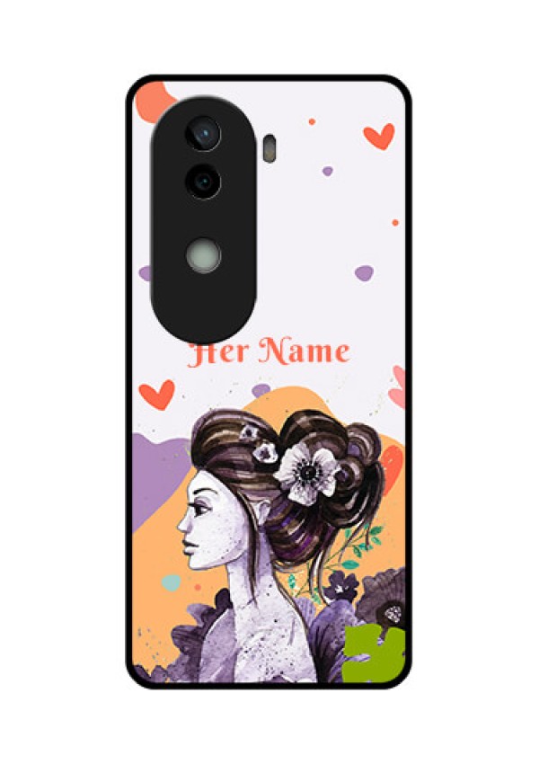 Vivo V40e 5G Custom Glass Phone CaseWoman And Nature Design