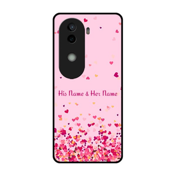 Vivo V40e 5G Custom Glass Phone CaseFloating Hearts Design