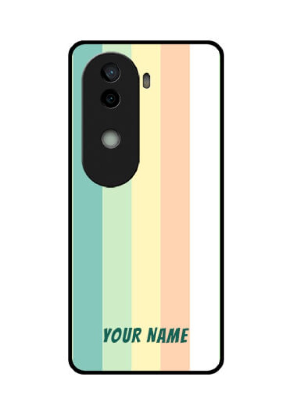 Vivo V40e 5G Custom Glass Phone CaseMulti - Colour Stripes Design