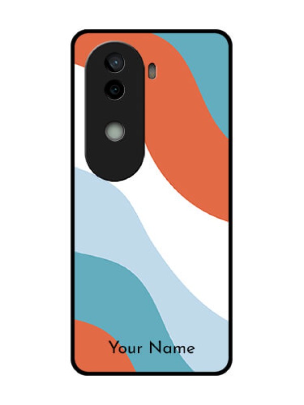 Custom Vivo V40e 5G Custom Glass Phone CaseColoured Waves Design