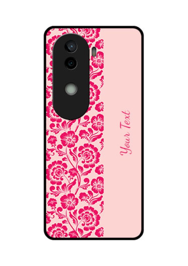 Vivo V40e 5G Custom Glass Phone CaseAttractive Floral Pattern Design