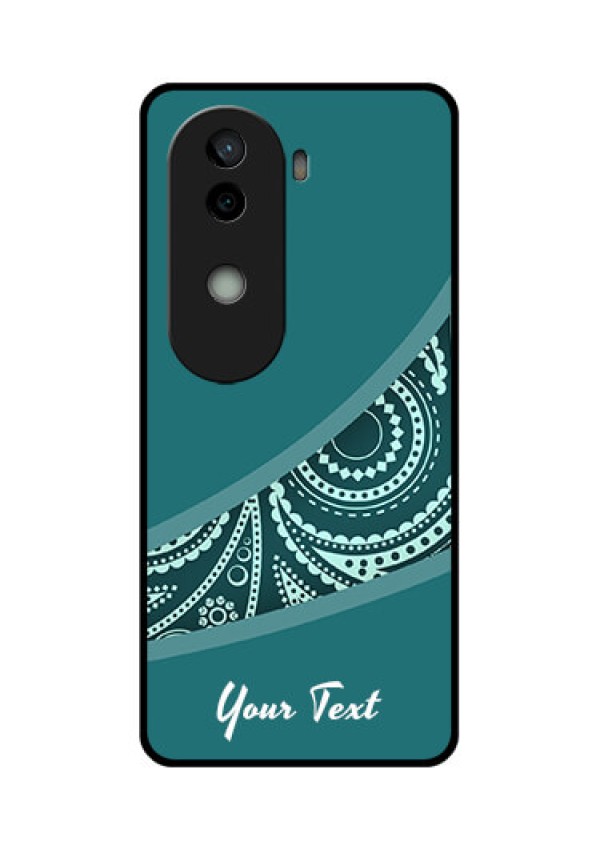 Vivo V40e 5G Custom Glass Phone CaseSemi Visible Floral Design