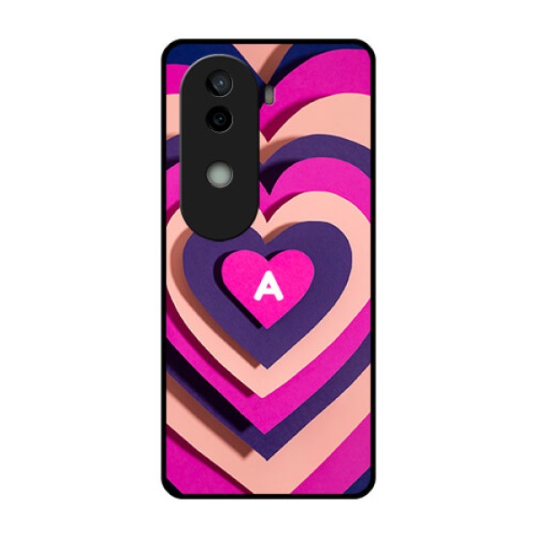 Vivo V40e 5G Custom Glass Phone CaseCute Heart Pattern Design