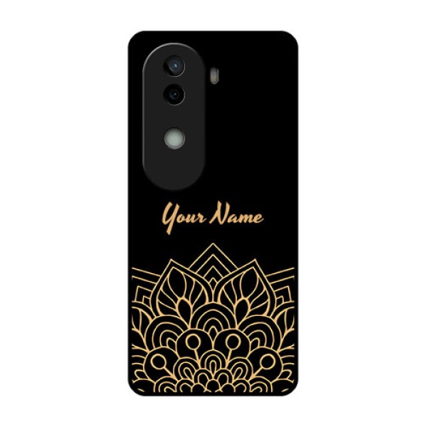 Vivo V40e 5G Custom Glass Phone CaseGolden Mandala Design