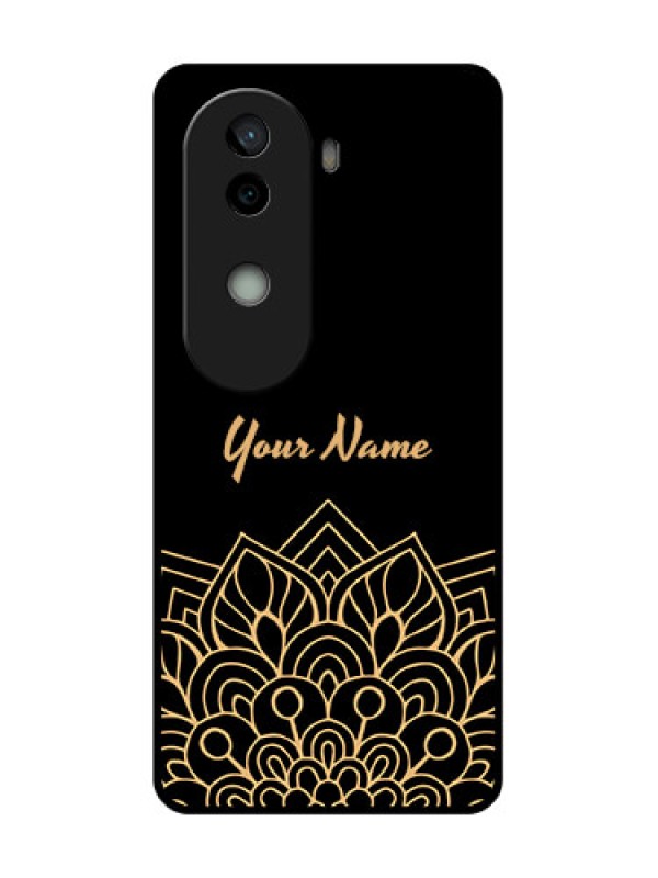 Custom Vivo V40e 5G Custom Glass Phone CaseGolden Mandala Design