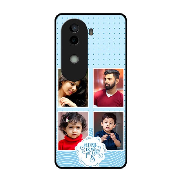 Vivo V40e 5G Custom Glass Phone CaseCute Love Quote With 4 Pic Upload Design Vivo V40e 5G Custom Glass Phone CaseCute Love Quote With 4 Pic Upload Design