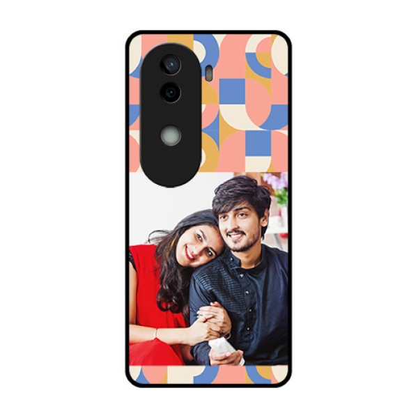 Vivo V40e 5G Custom Glass Phone CaseSemi - Circle Maze Pattern Design