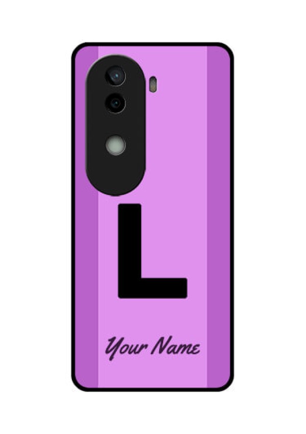 Vivo V40e 5G Custom Glass Phone CaseTricolor Custom Text Design