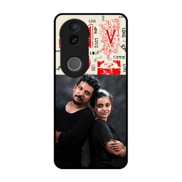 Vivo V50 5G Custom Glass Phone CaseTrendy Love Design Case