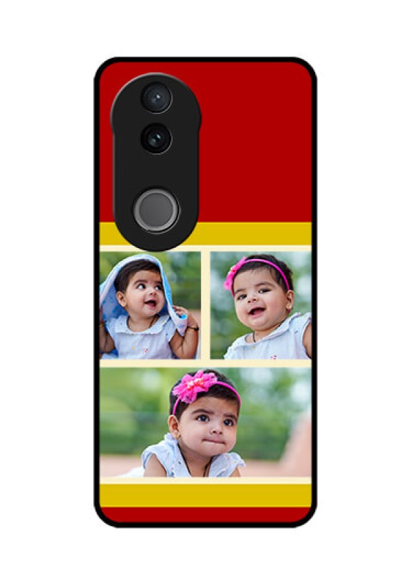 Vivo V50 5G Custom Glass Phone CaseMultiple Pic Upload Design