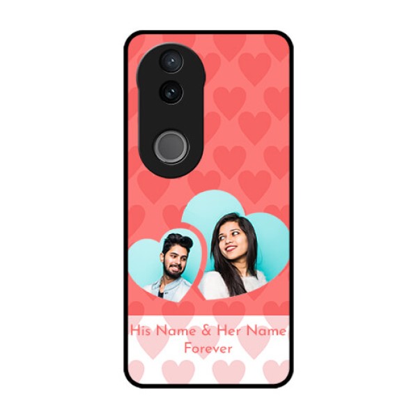 Vivo V50 5G Custom Glass Phone CaseCouple Pic Upload Design