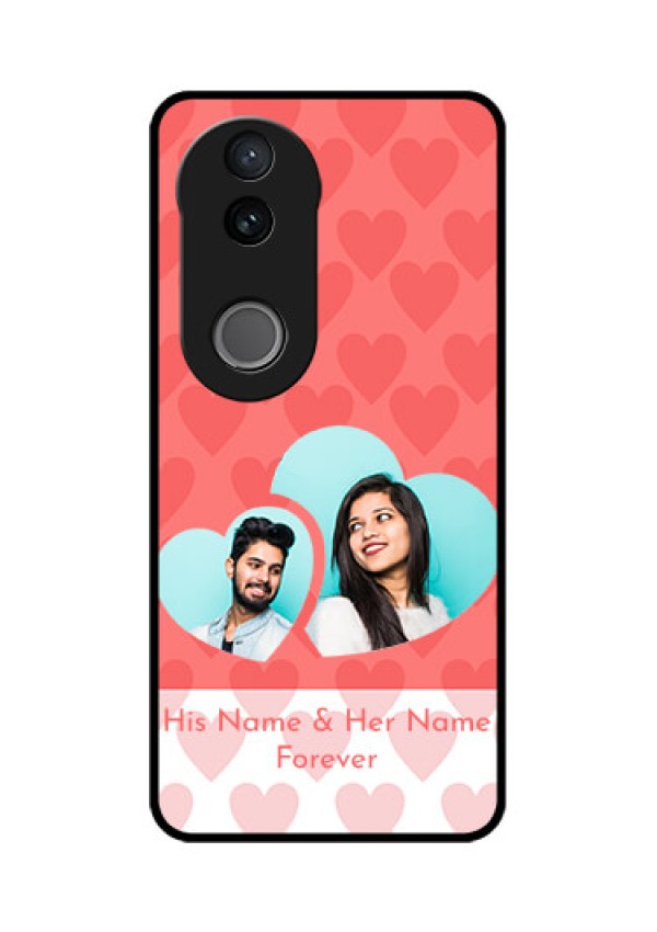Vivo V50 5G Custom Glass Phone CaseCouple Pic Upload Design