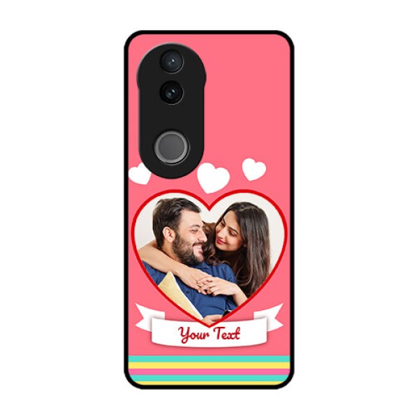 Vivo V50 5G Custom Glass Phone CaseLove Shapes Doodle Design