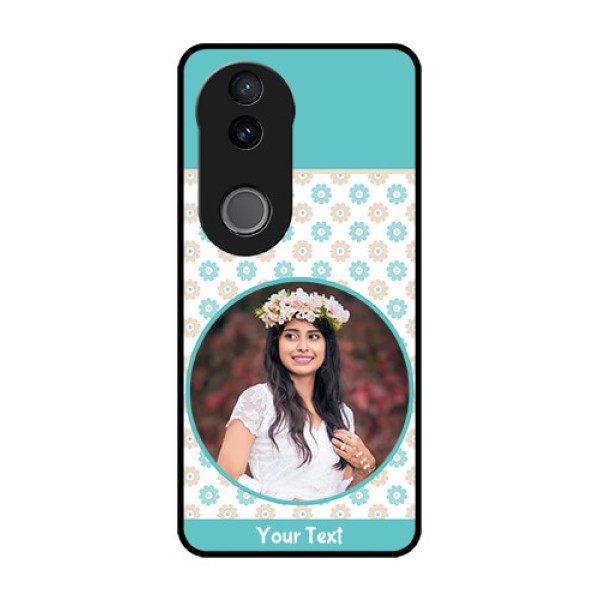 Vivo V50 5G Custom Glass Phone CaseBeautiful Flowers Design