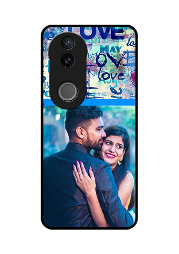 Vivo V50 5G Custom Glass Phone CaseColorful Love Design