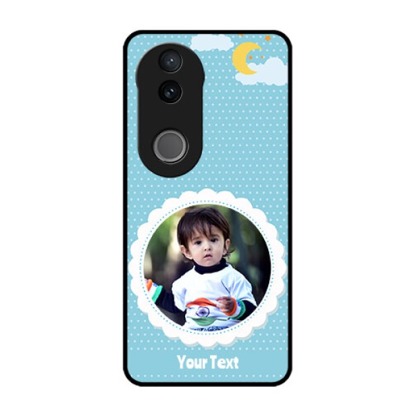 Vivo V50 5G Custom Glass Phone CaseViolet Pattern Design