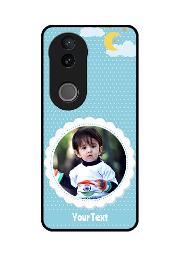 Vivo V50 5G Custom Glass Phone CaseViolet Pattern Design
