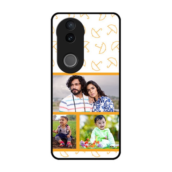 Vivo V50 5G Custom Glass Phone CaseYellow Pattern Design Vivo V50 5G Custom Glass Phone CaseYellow Pattern Design