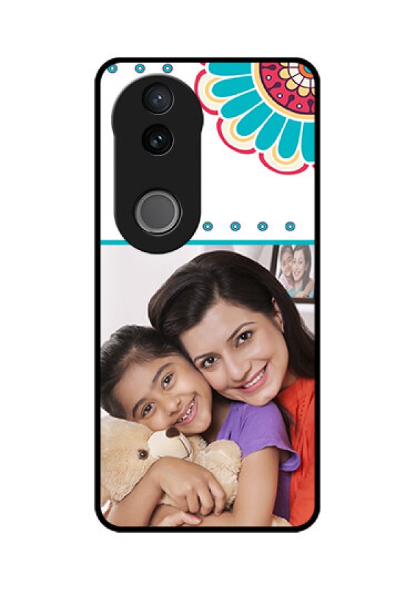 Vivo V50 5G Custom Glass Phone CaseFlower Design